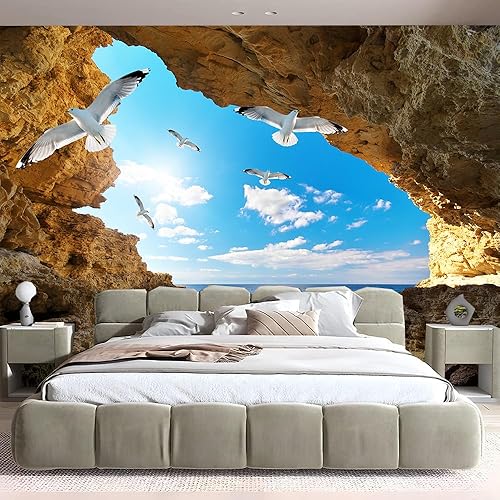 Miniatura 10 de FENDROM Cave Ocean Sunrise Paisaje Estrellado Tapiz Rústico Arte De Pared Paisaje Mágico Cielo Azul Fantasía Galaxia Naturaleza Salvaje Colgante De