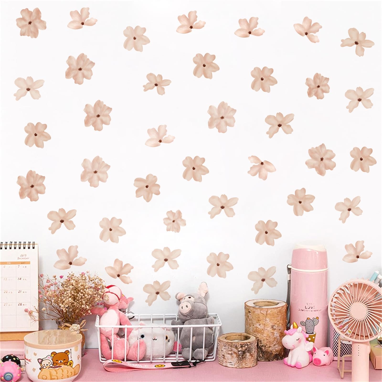 Autocollant mural rétro marguerites pour sublimer une chambre de fille bohème