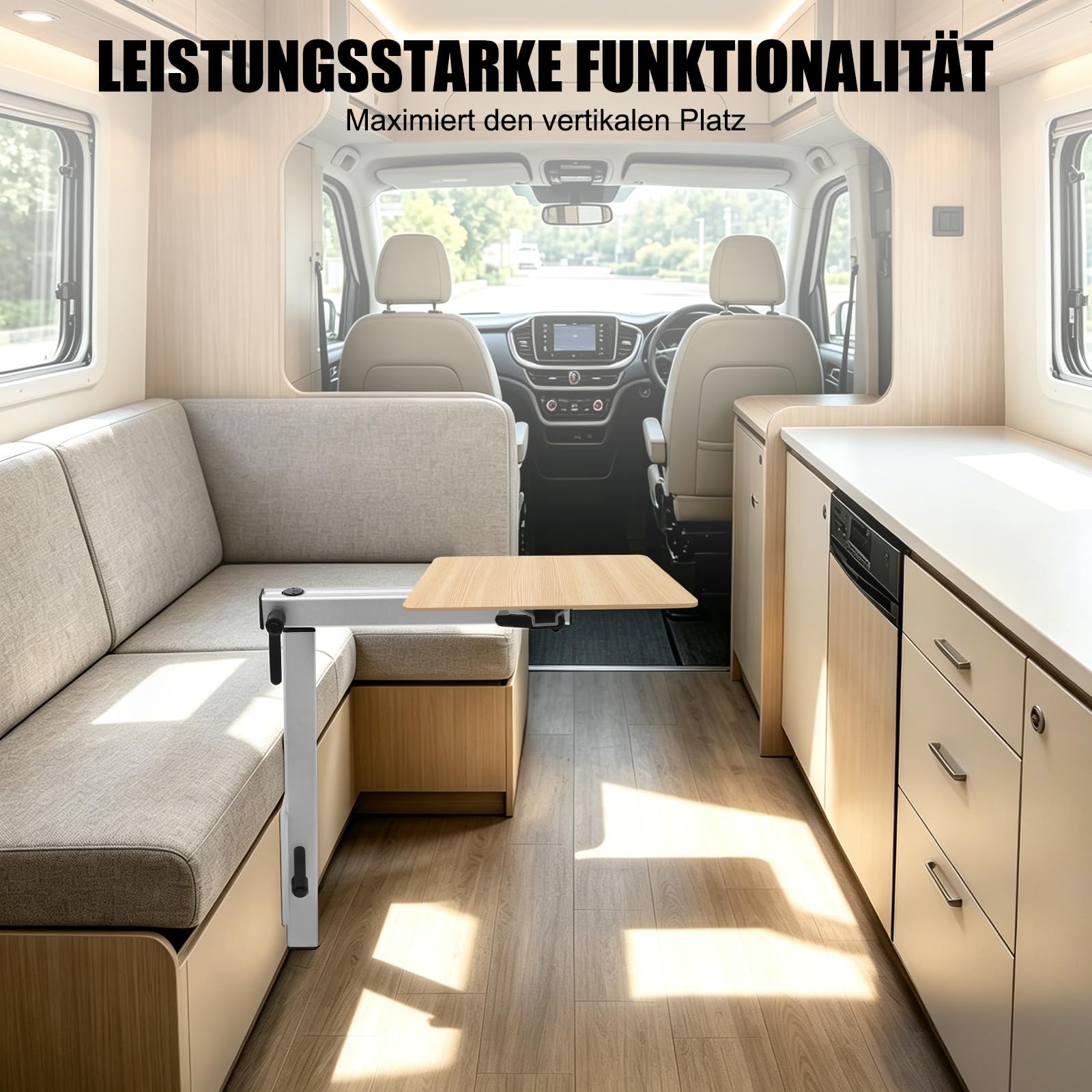 Abnehmbare Tischbeine, 360° Drehbare Tischbeine Tischfuß Tischhalterung Tischgestell RV Wohnmobil, Höhenverstellbar Schwenktisch Abnehmbares Tischbeinsystem