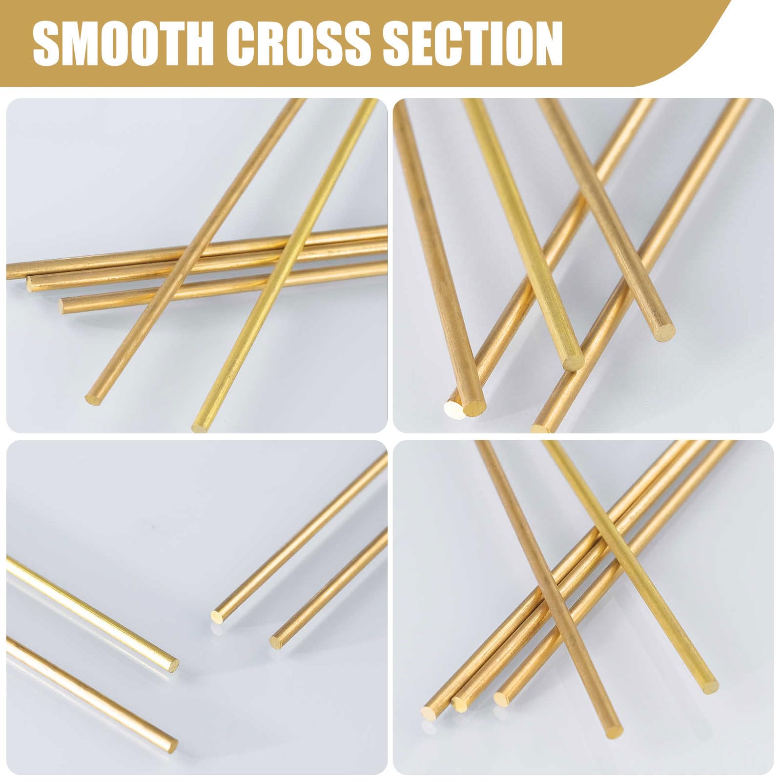 Barres en Laiton, Tige Ronde Solide en Laiton, 500mm de Longueur, pour Matériel de Bricolage, Modèles de Voitures, Avions, Bateaux, Navires,40 Pcs 1.8 mm