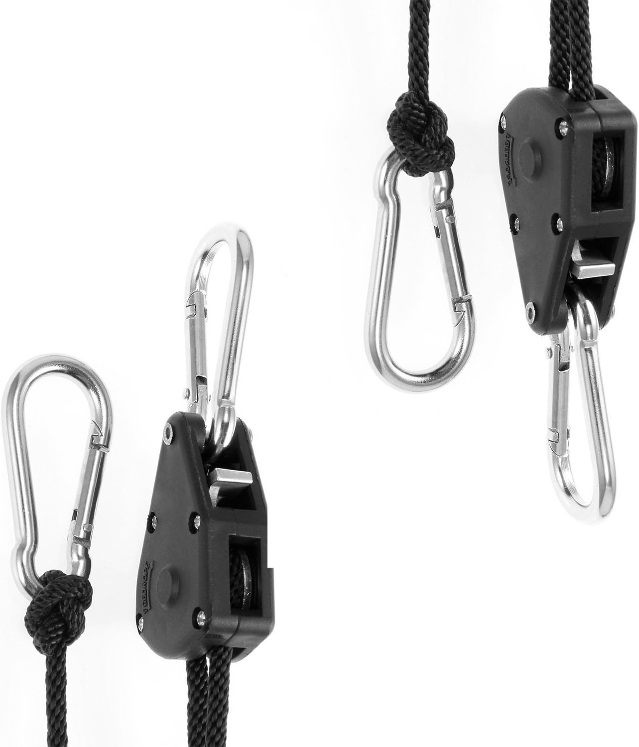Ohuhu Heavy Duty Grow Light Rope Hanger Ratchet 1/8 inches pack of 2