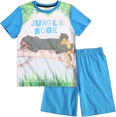 Le Livre De La Jungle Pyjama Court Enfant Garcon Blanc Bleu De 4 A 10ans Amazon Fr Vetements