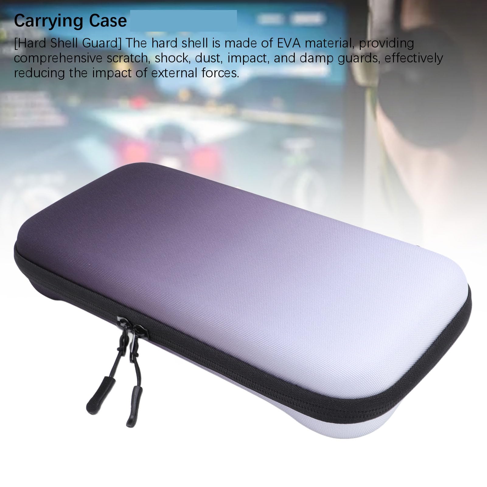 lyrlody Custodia da Trasporto per 2, Custodia da Viaggio Rigida in EVA per 2 con 10 Tasche per Carte da Gioco, in Rete, Cinghia di Fissaggio, Doppia Cerniera per Viaggi Quotidiani e Spostamenti (#)