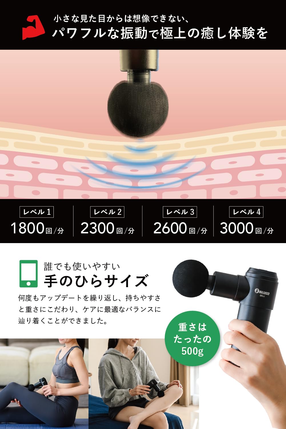 Amazon | 【日本国内メーカー】uFit RELEASER Mini 筋膜リリースガン 