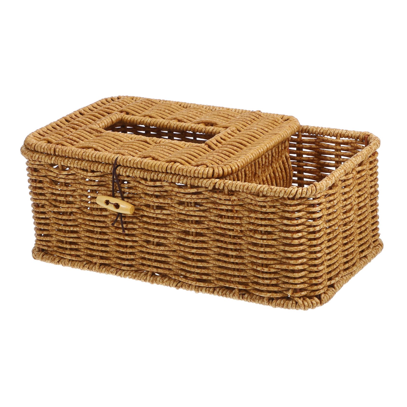 Boîte à Mouchoirs en Plastique Aspect Vannerie VALICLUD Rangement Anti-Humidité Pour Cuisine