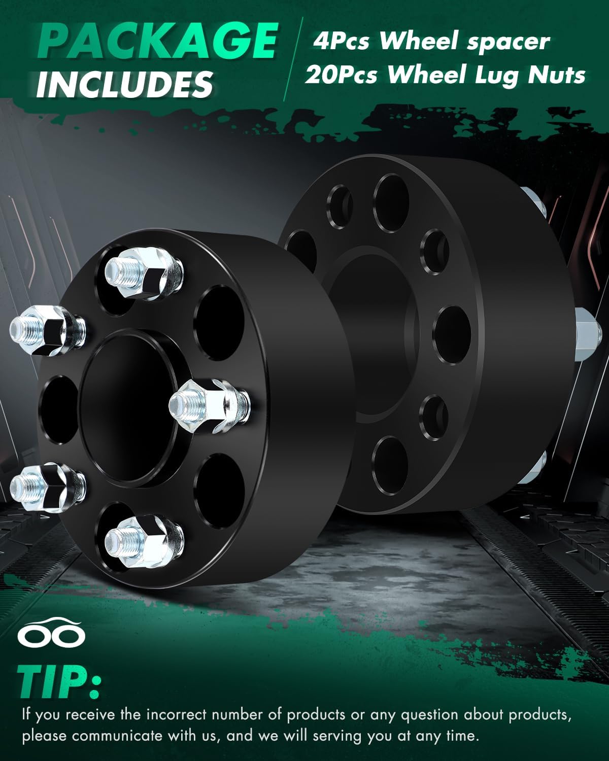 SCITOO 4Pcs 5x110 Wheel Spacers 2" Bore 65.1mm Studs 12x1.25 5Lug Wheel Spacers Fit for Jeep Cherokee 2014-2023, Compass 2017-2023, Renegade 2015-2023, for Fiat 500X 2016-2023