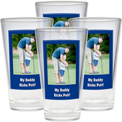 Vista 25 de Let's Make Memories Vaso de cerveza personalizado con foto - Para fanáticos de la cerveza - Vaso de pinta fotográfica - Vaso de cerveza individual