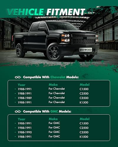 Miniatura 2 de SCITOO Brazo de Pitman y Brazo Tensor Delantero compatible con 1988-1991 para Chevrolet para GMC K1500 C1500 C2500 Pickup 1988-1989 para Chevrolet