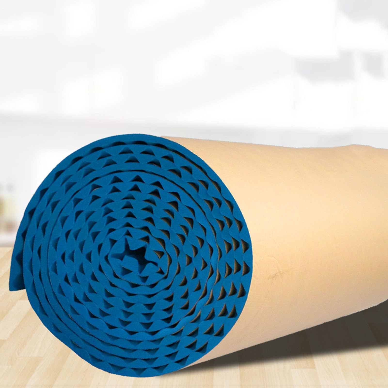 Schiuma insonorizzante, fonoassorbente e resistente al calore, pannelli in schiuma anti-collisione per pareti della palestra, recupero rapido (blu, 3 cm)
