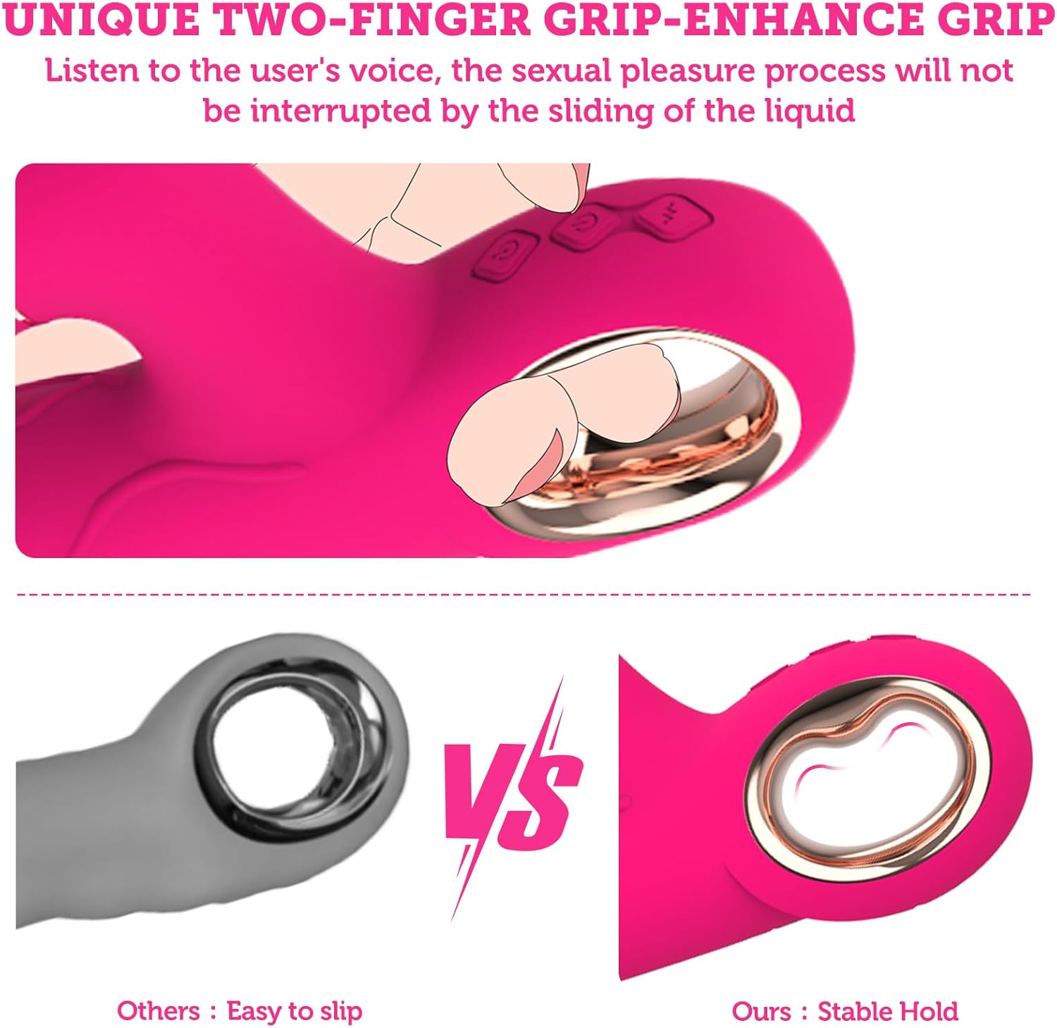 Vibrator Thrusting Dildo, Wordone 3 in 1 Rose Sex Toy-G Spot Vibrator with 7 Thrusts, 5 Taps&10 Vibrations, Silicone Dildos Vibrators Nipple Toy, Rabbit Vibrators Adult Toys for Women and Couple