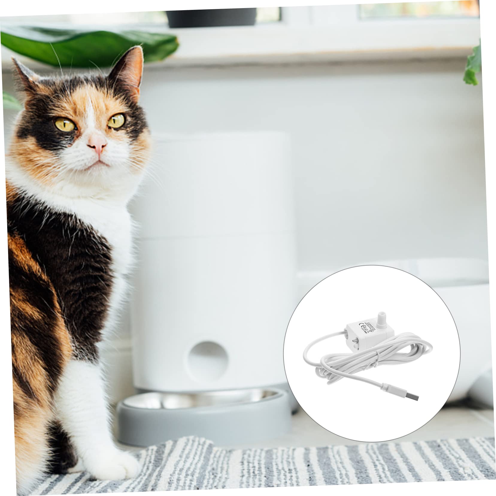 Katzenwassernapfpumpe mit Licht 5v1a, Weiße Abs Dc Pumpe
