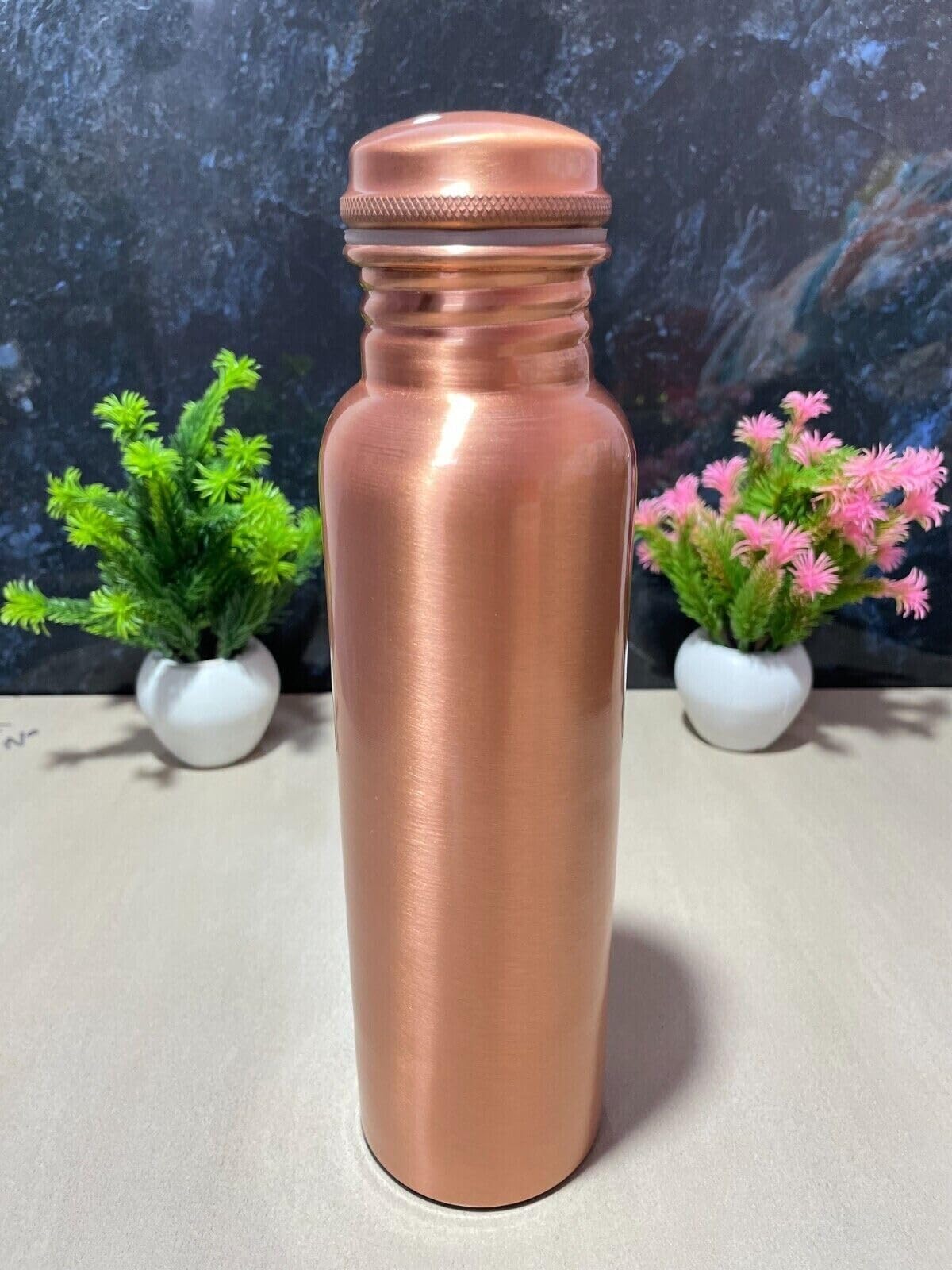 Borraccia In Rame Ayurvedica - 963,9 G, Design Anticato | Benefici Per La Salute - Foto 8