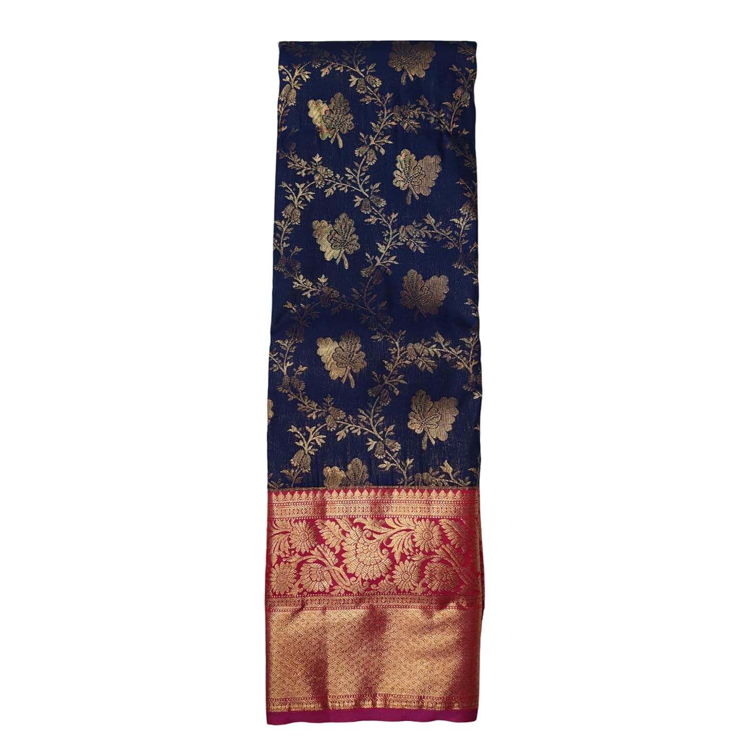 Traditional Kanchipuram pure silk saree with Golden Zari Border and Contrast Zari pallu & Butterfly Motifs with unstitched... - Review, Price and Buying Guide