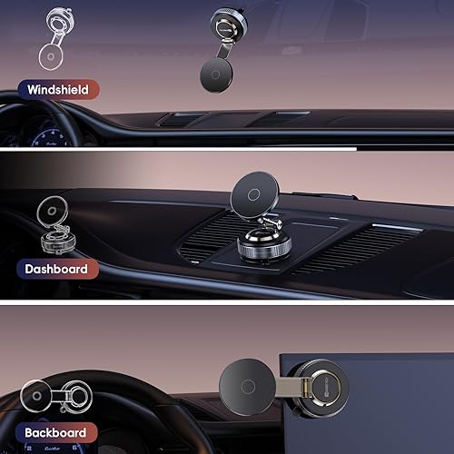 Miniatura 3 de Magnetic Phone Holder for Car 2026 Heavy Duty Model 360° Adjustable Vacuum Suction Car Magsafe Phone Mount Cell Phone Holders for Your Car for