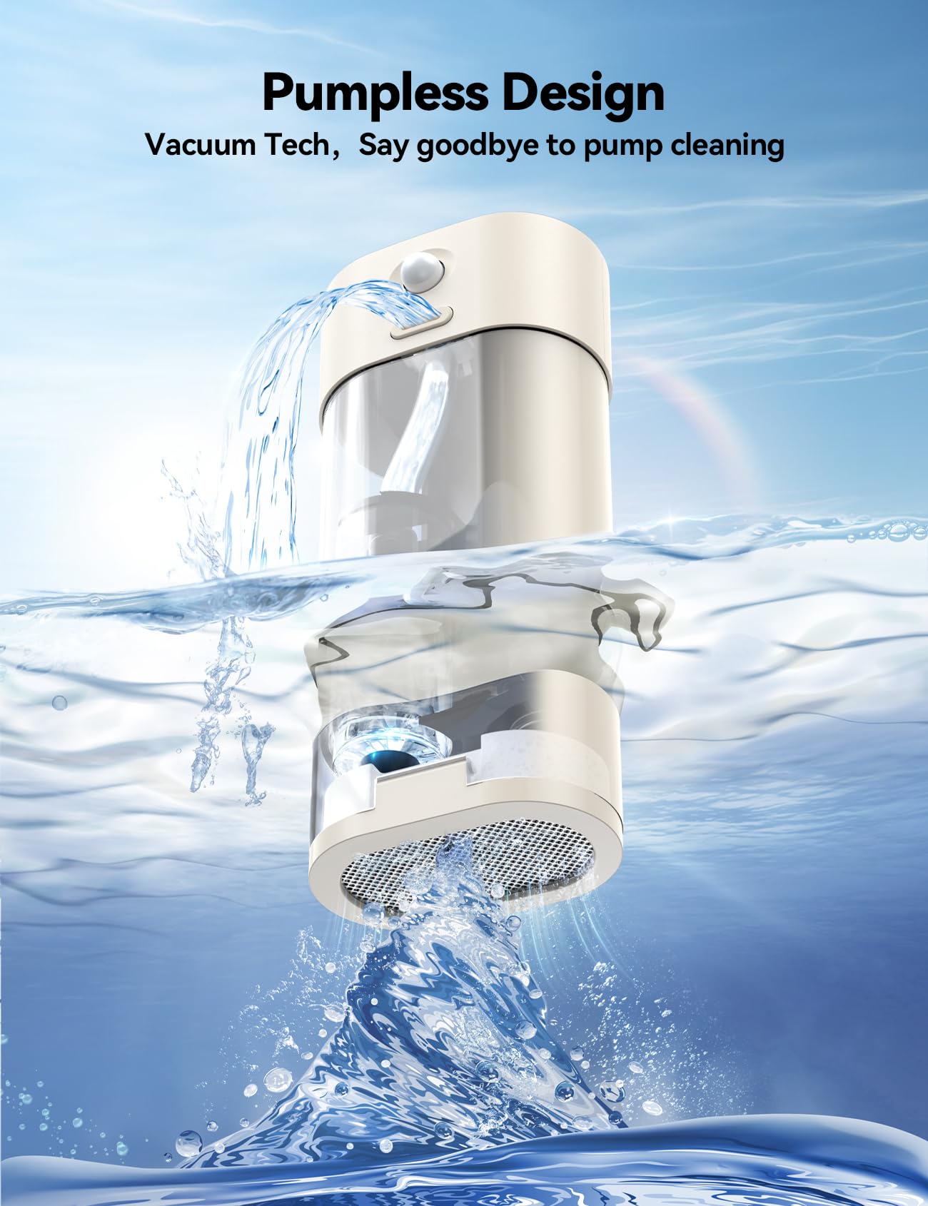 Fontanella per Gatti Senza Fili con Sensore di Movimento a Batteria 4000mAh, FEELNEEDY 4L Pro Fontana d'Acuqa per Gatti senza BPA con Pompa Potenziata Senza Lavaggio