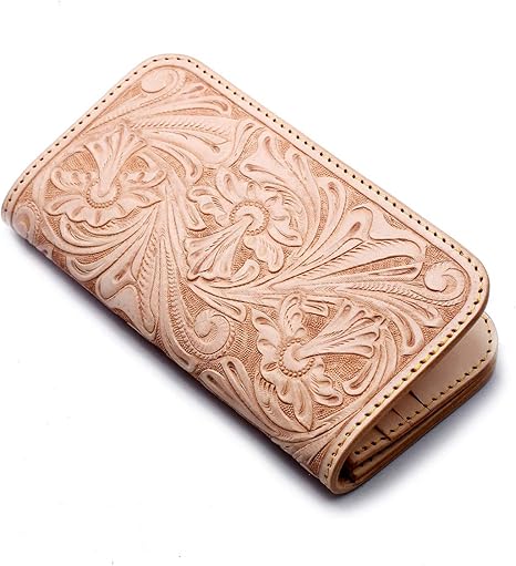 Amazon Co Jp Old Point オールドポイント 財布 長財布 ウォレット メンズ 牛革 ベーシックロングウォレット ビブリー シェリダン クラフトl カービング サドルレザー ヌメ革 ナチュラル タン レザーウォレット 本革 ファッション