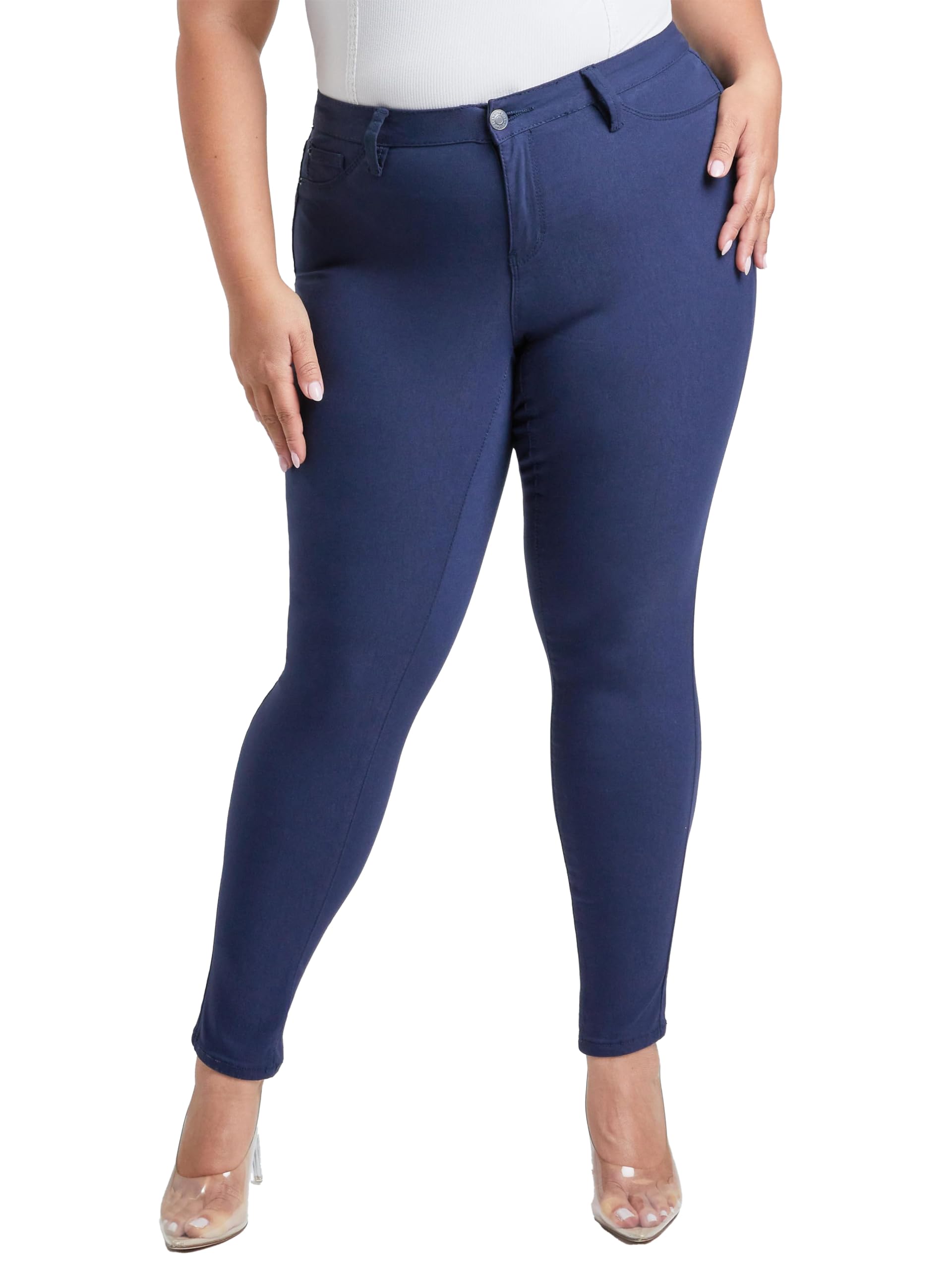 YMI Women's Hyperstretch Skinny Work Casual Mid-Rise Pants-P748931am