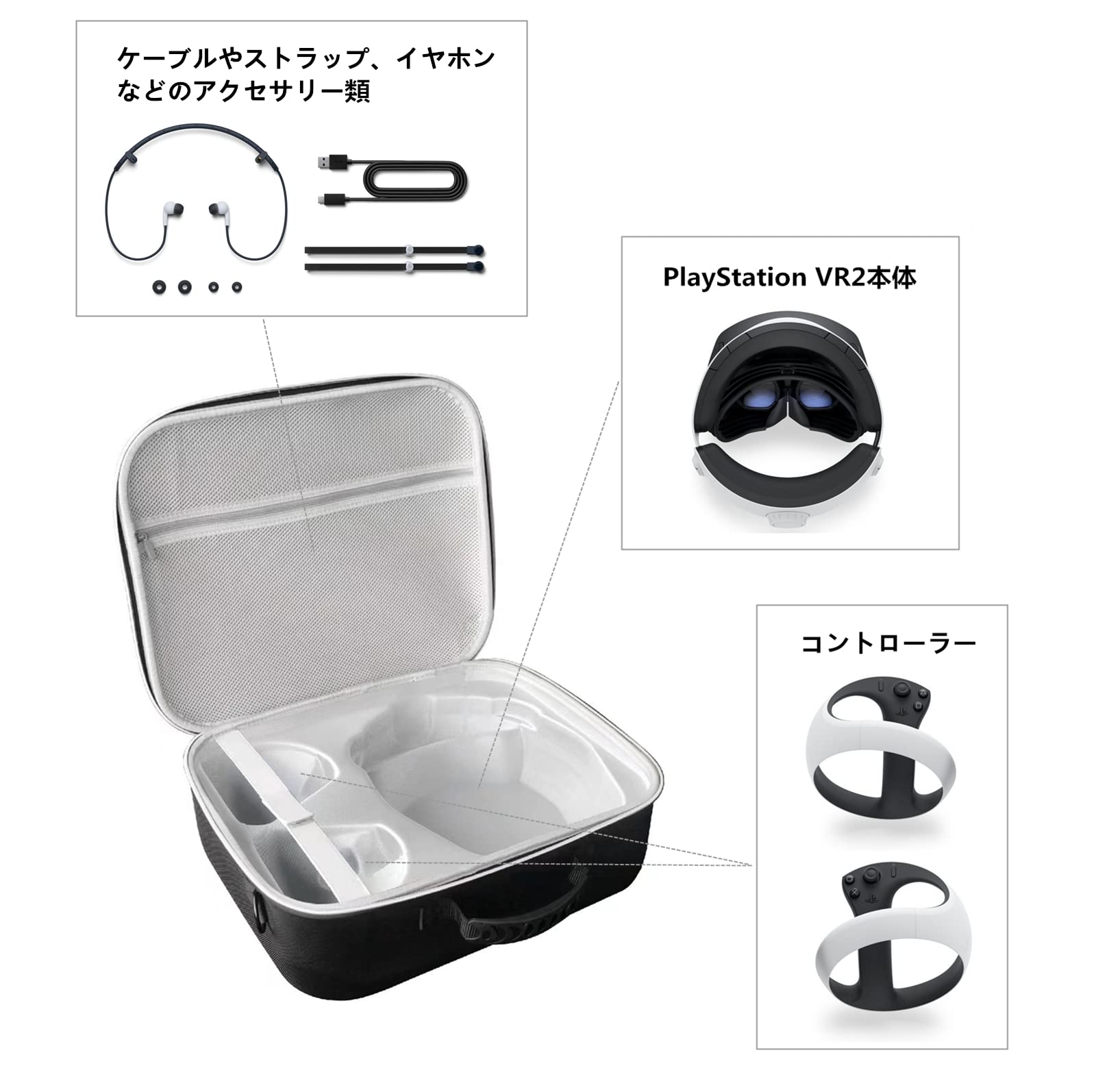 Amazon.co.jp: SHEAWA PS VR2用ケース 収納ケース レンズカバー 