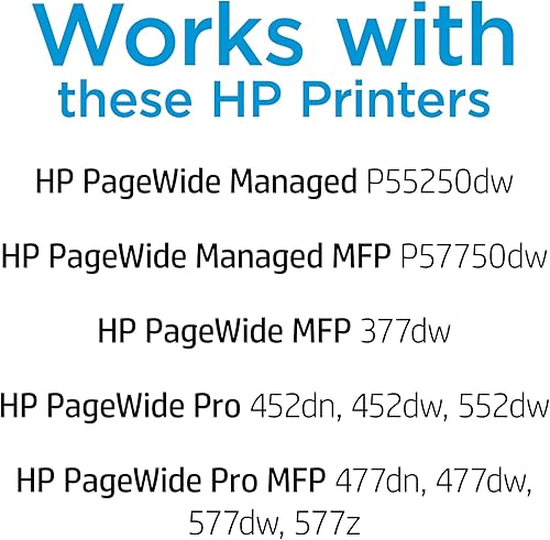 Miniatura 2 de HP Cartucho de tinta cian 972A PageWide para impresoras HP | Funciona con la serie de impresoras: PageWide Pro 452, 477, 552dw, 577 | L0R86AN