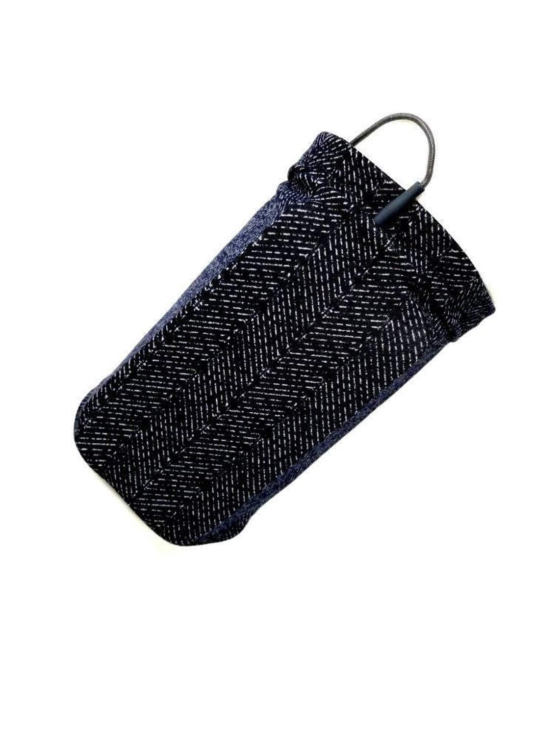 Cell Phone Arm band, Cell Phone Running Armband, Phone Armband Sleeve, Phone Holder for Running, Navy Herringbone