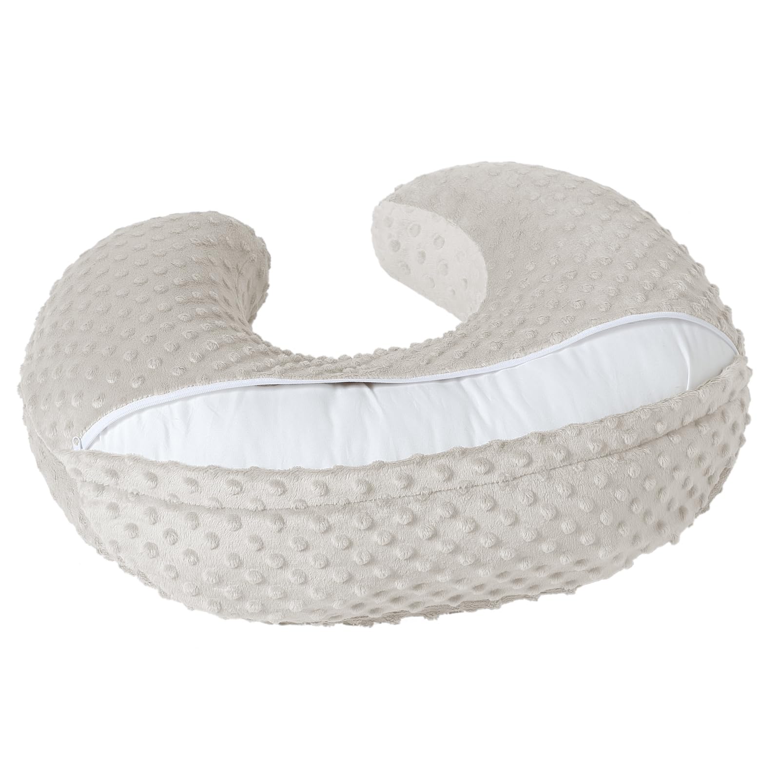 Almohada de lactancia y posicionador corporal para bebés con funda de alta calidad para lactancia materna para bebés, niños y niñas, almohada de alimentación con funda de almohada transpirable y