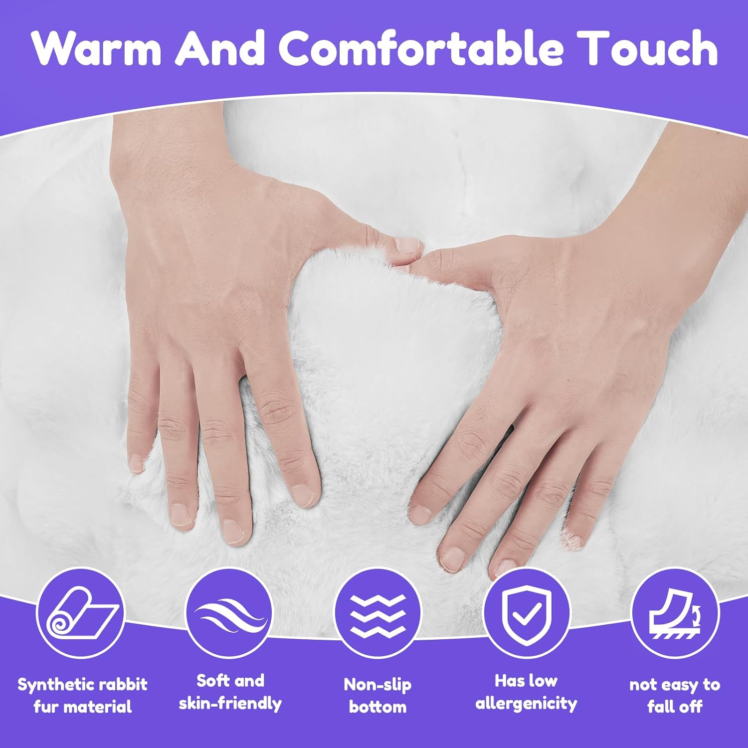 Fluffy Faux Rabbit Fur Bean Bag Chair Cover for Kids, (No Filler), Soft Luxury Fuzzy Stuffed Animals Storage Bubble Bean Bag, Home Decor Shaggy Furry Beanbag Cover Kid Girl Adult (White, 40 inch)