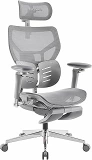 MUSSO X700 Chaise de Bureau Ergonomique avec Soutien Lombaire GlideTrack™, Accoudoirs Réglables 6D, Appui-tête 4D, Assise Coulissante, Repose-Pieds – pour Travail, Étude, Gaming (Gris foncé)