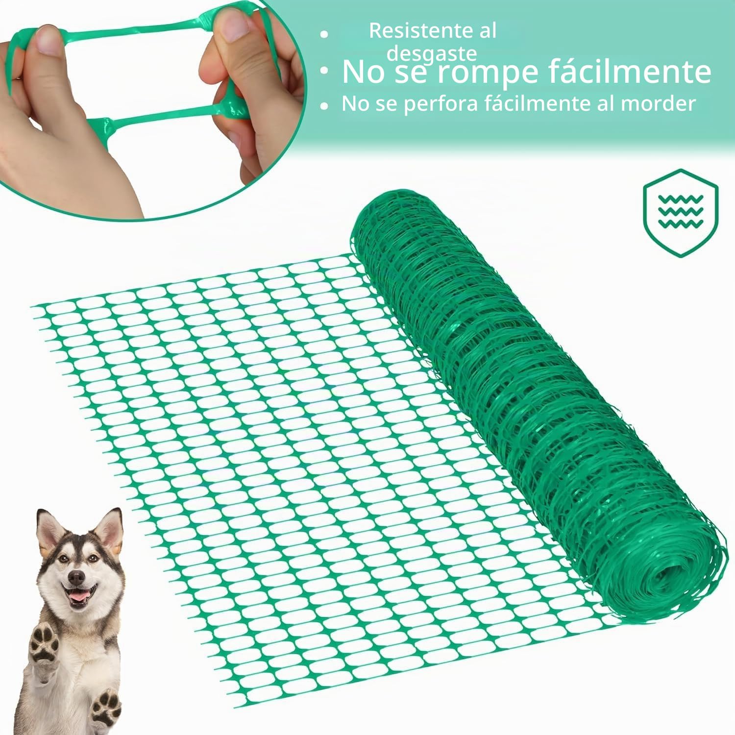 FIVMEN Rollo de Malla de Seguridad de Plástico 1x30 m Valla de Barrera Valla de Protectora Red de Advertencia Red de Seguridad para Perros Aves de Corral, Verde