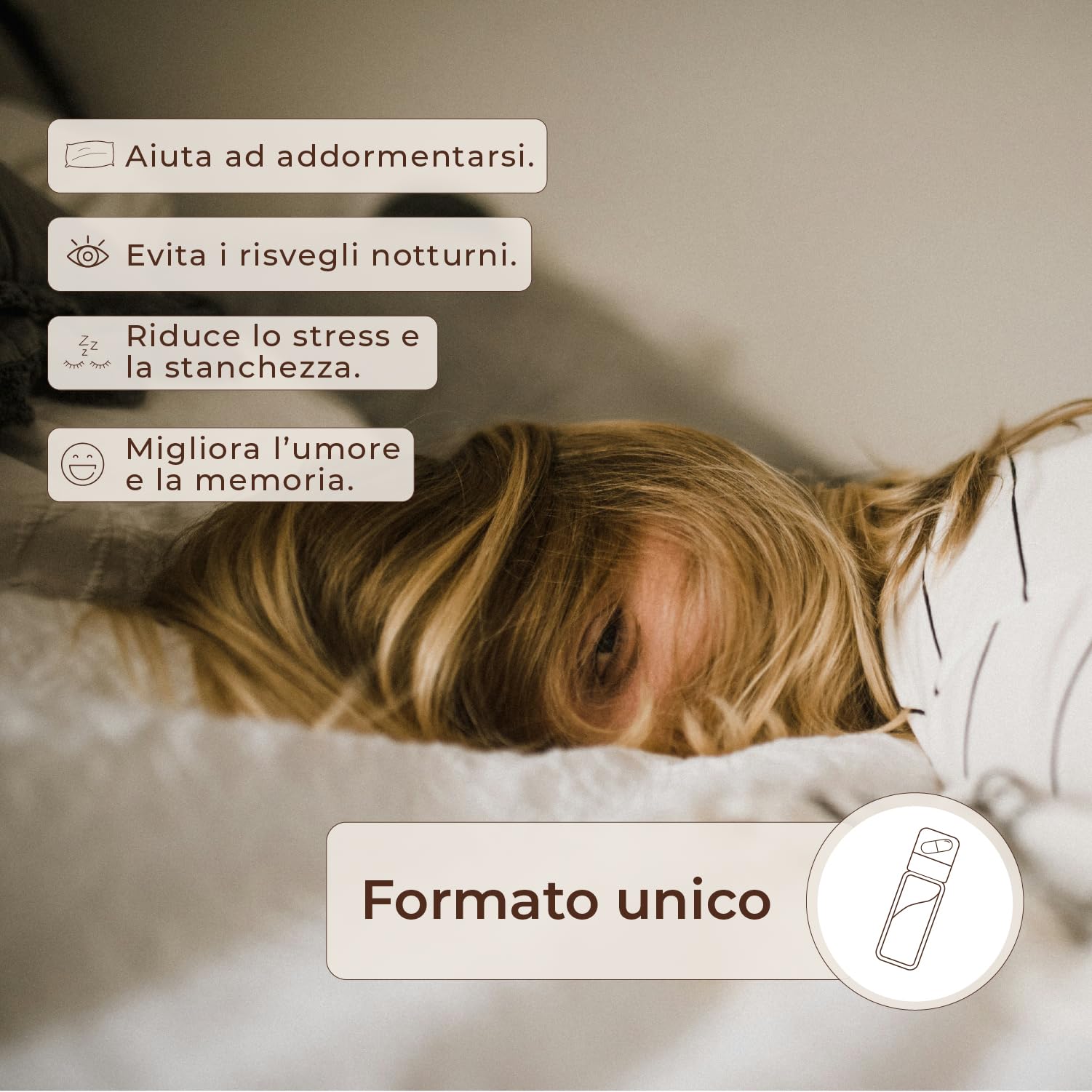 NEURO SLEEP - Integratore Vegano con Melatonina, Ashwagandha KSM-66 e 7 Estratti Naturali - Integratore per Dormire Meglio, Memoria, Anti-Stress, Focus - 28 Capsule + Fiale - Fatto in EU