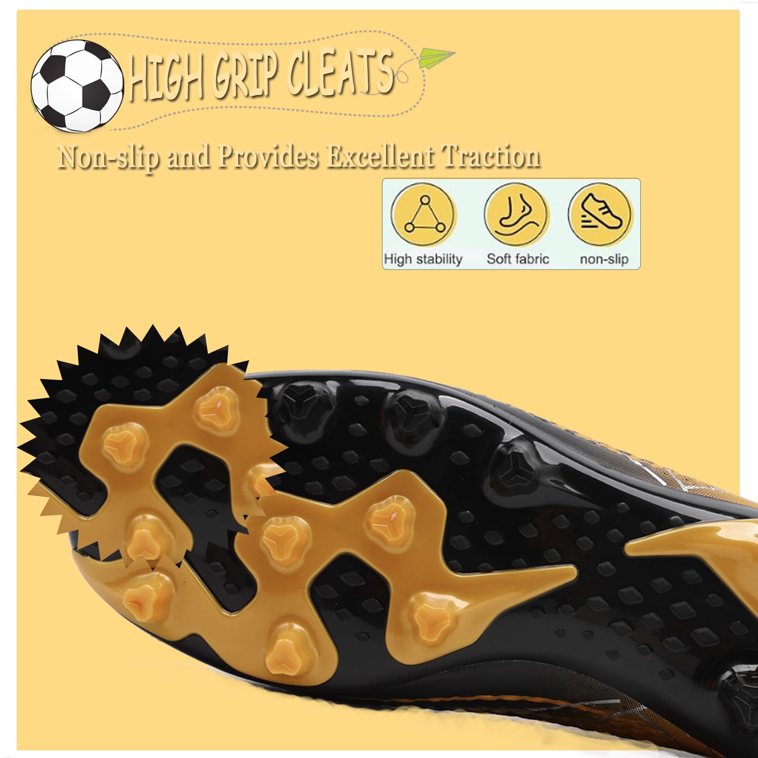 Scarpe da calcio per ragazzi Scarpe da calcio per bambini e ragazze scarpe da ginnastica per attività all'aperto antiscivolo allenamento professionale scarpe da calcio per adolescenti scarpe