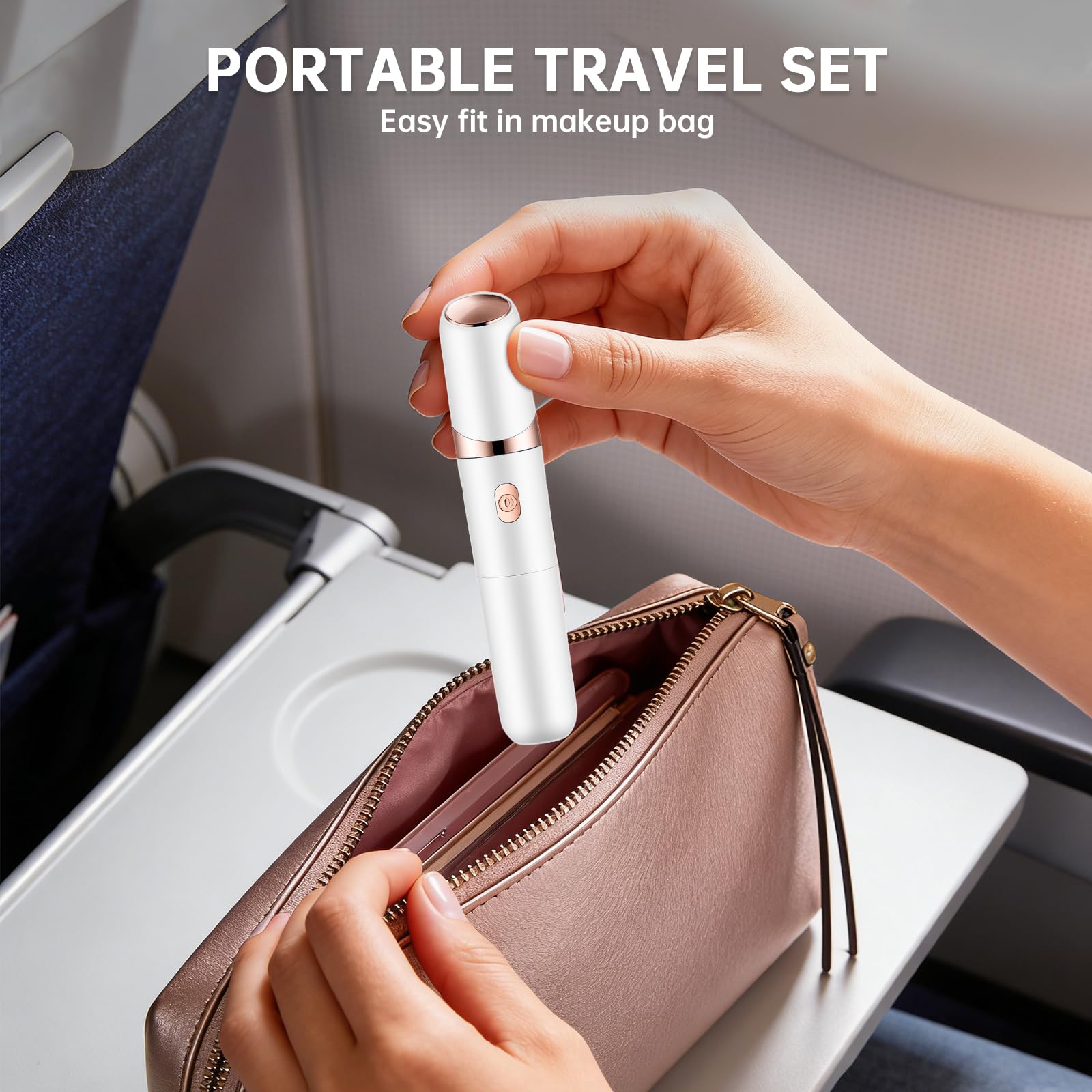Epilatore Aischen per Donne, Epilatore Elettrico USB per il Viso, Rimozione Peli Facciali per Donne, Epilatore Corpo Indolore per Guance, Mento, Braccia e Ascelle