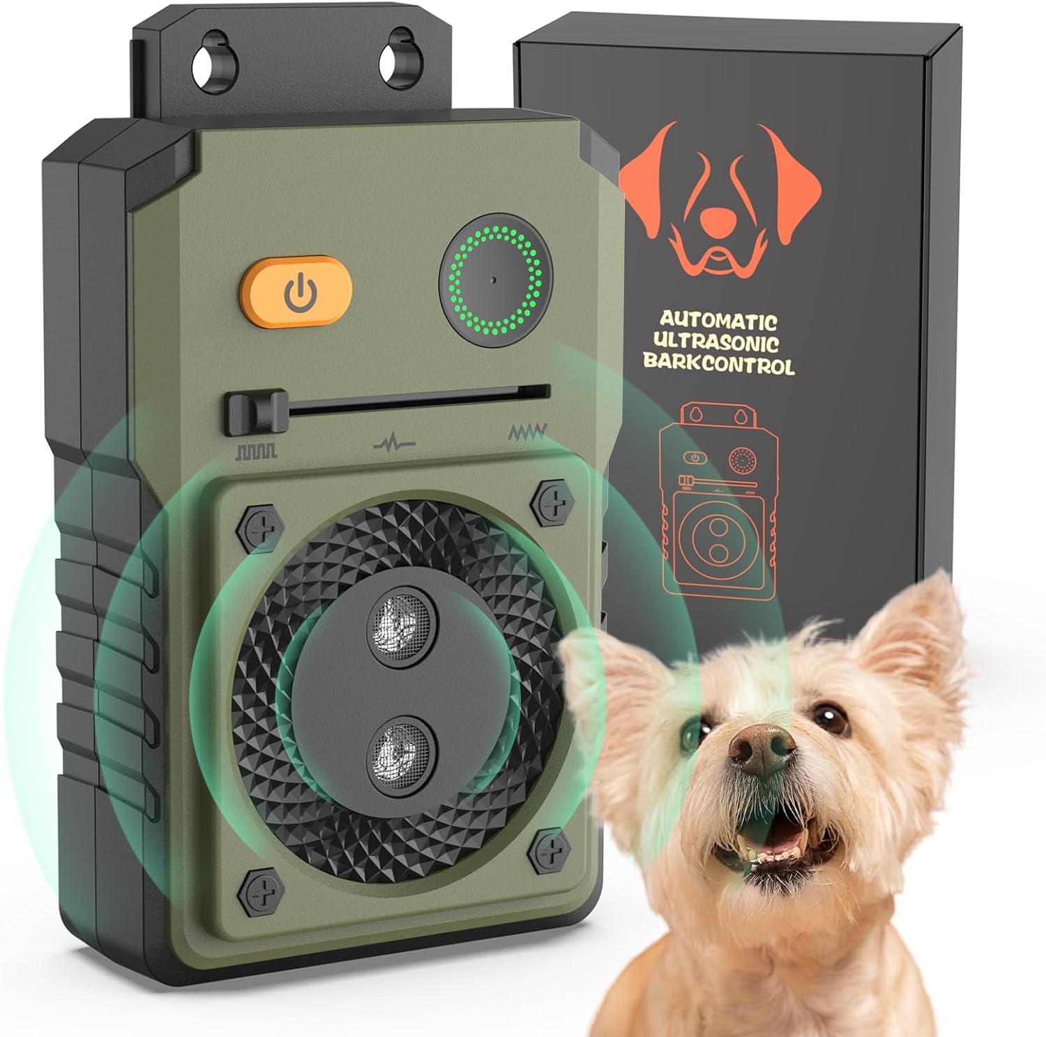 Dispositif Anti-Aboiement à Ultrasons Pour Chien - 4 Modes, Rechargeable, Avec LED