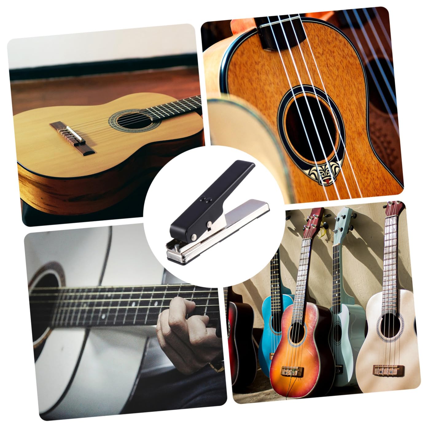 Ciieeo Perforatore Plettri Per Chitarra Fai Da Te in Ferro Durevole Accessori Per Chitarra Strumento Per Creazione Plettri Utensile Manuale Per Musicisti
