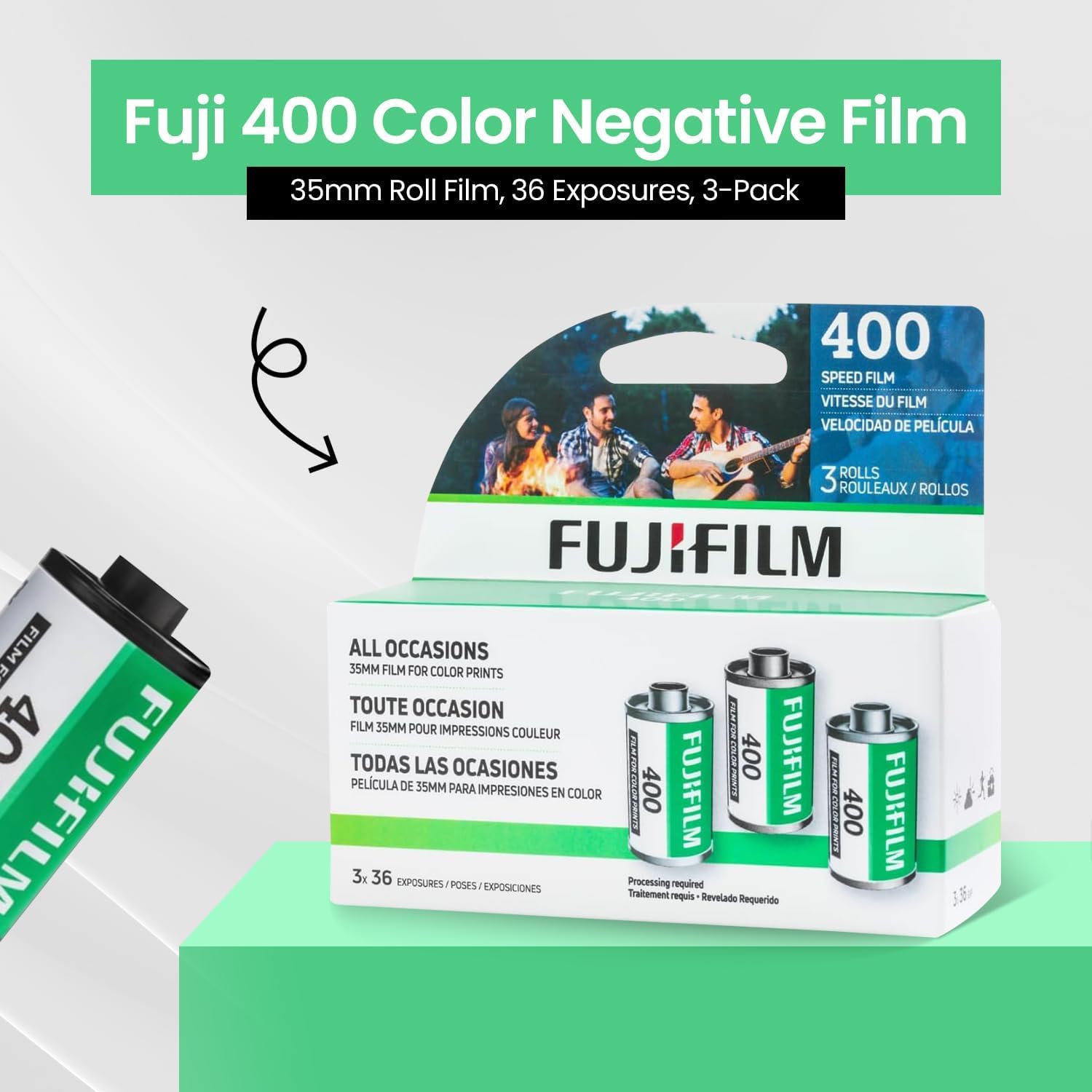Amazon.com : FUJIFILM 400 Color Negative Film (35mm Roll Film, 36