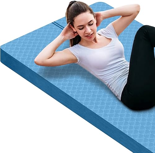 nuveti Esterilla de ejercicio grande  0.591 in0.787 in1.181 in de grosor  Alfombrilla de entrenamiento para fitness, yoga, pilates, estiramiento y