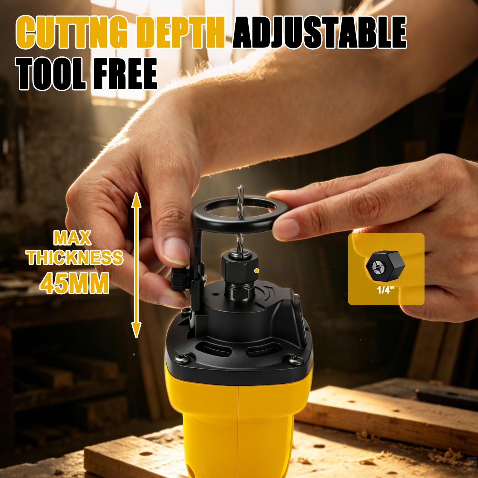 Cortador inalámbrico para paneles de yeso compatible con batería Dewalt de 20 V (sin batería), sierra de corte eléctrica sin escobillas para paneles de yeso con 6 velocidades, ajuste de profundidad y