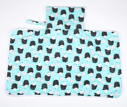 Miniatura 2 de Cambiador de pañales para bebé, plegable, impermeable, 30 x 18.5 pulgadas (erizo)
