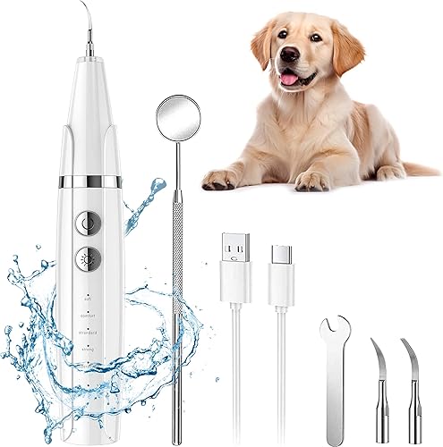 Removedor de placa para dientes - Limpiador ultrasónico de cepillos de dientes para mascotas - Kit de limpieza de dientes para sarro y manchas -
