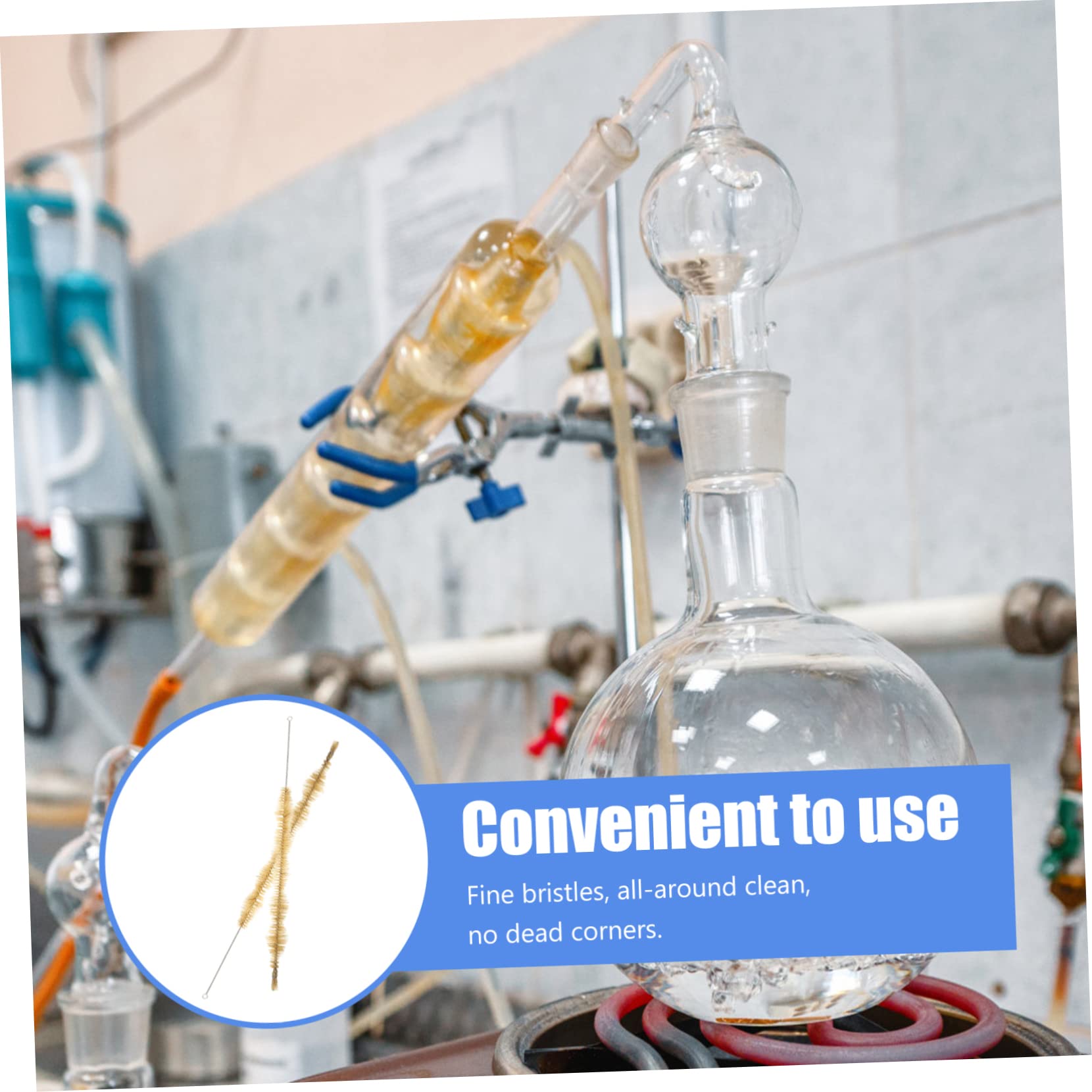 Healifty 8 Pz Pennello Per Condensatore Tazza Detergente Per Pennelli Per Bottiglie Lavabottiglie Spazzola Per Scovolini Spazzola Per Tubi Sferico Bicchiere Acciaio Inossidabile