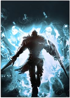 Displate Official Dark Souls Metal Poster Magnetic Mounting Included Licensed Artwork Modern Wall Decor Dark Souls Key Art Poster 12.6x17.7 in
