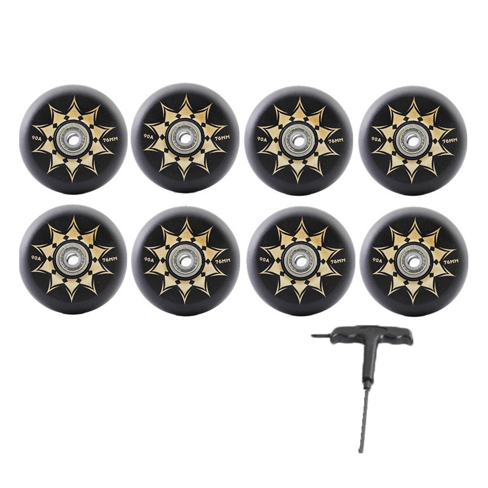 Amazon.co.jp: N/A インラインスケートウィール90A（8パック）、64mm