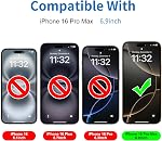 Mothca Matte Screen Protector for iPhone 16 Pro Max Tempered Glass Film, Anti-Glare & Anti-Fingerprint, Case Friendly, Easy Install Bubble Free -Smooth as Silk, 6.9 inch (1 Pack)