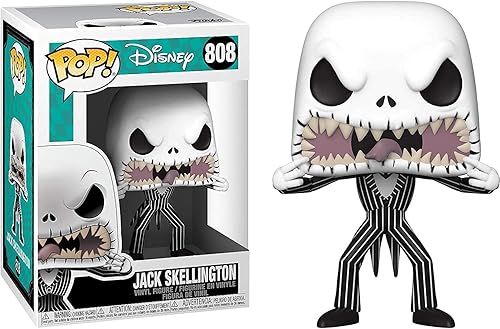Miniatura 2 de Funko Disney: The Nightmare Before Christmas - Jack Skellington (Scary Face) Pop! Figura de vinilo (incluye funda protectora compatible con caja pop