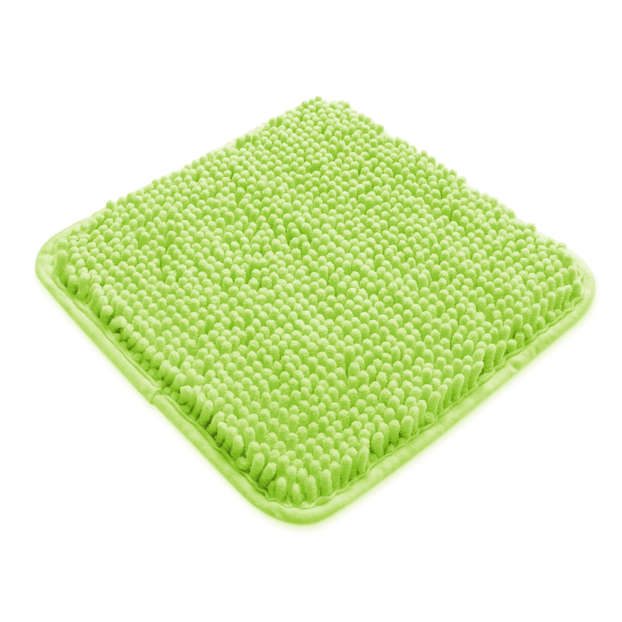 Yeaban Mini Bathroom Rugs 12"x12" – Chenille Bath Mats | Absorbent and Washable Bath Rug Non-Slip, Plush and Soft Rugs for Bathroom, Shower, Sink(Apple Green) — image 1