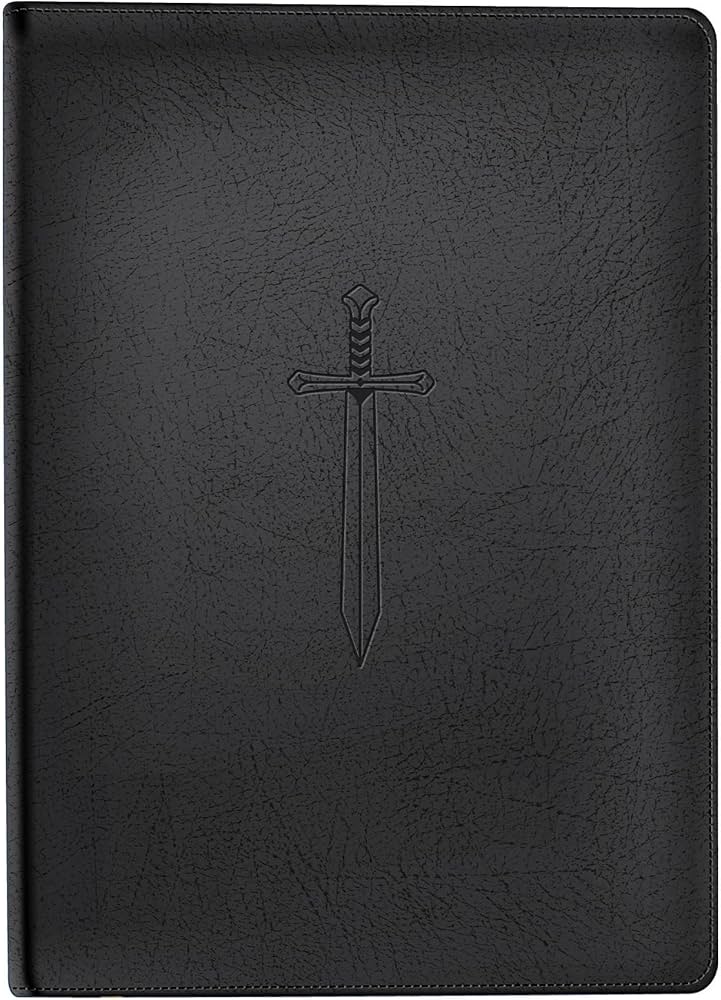 LSB Holy Bible, Handy Size, Black Imitation Leather with Sword