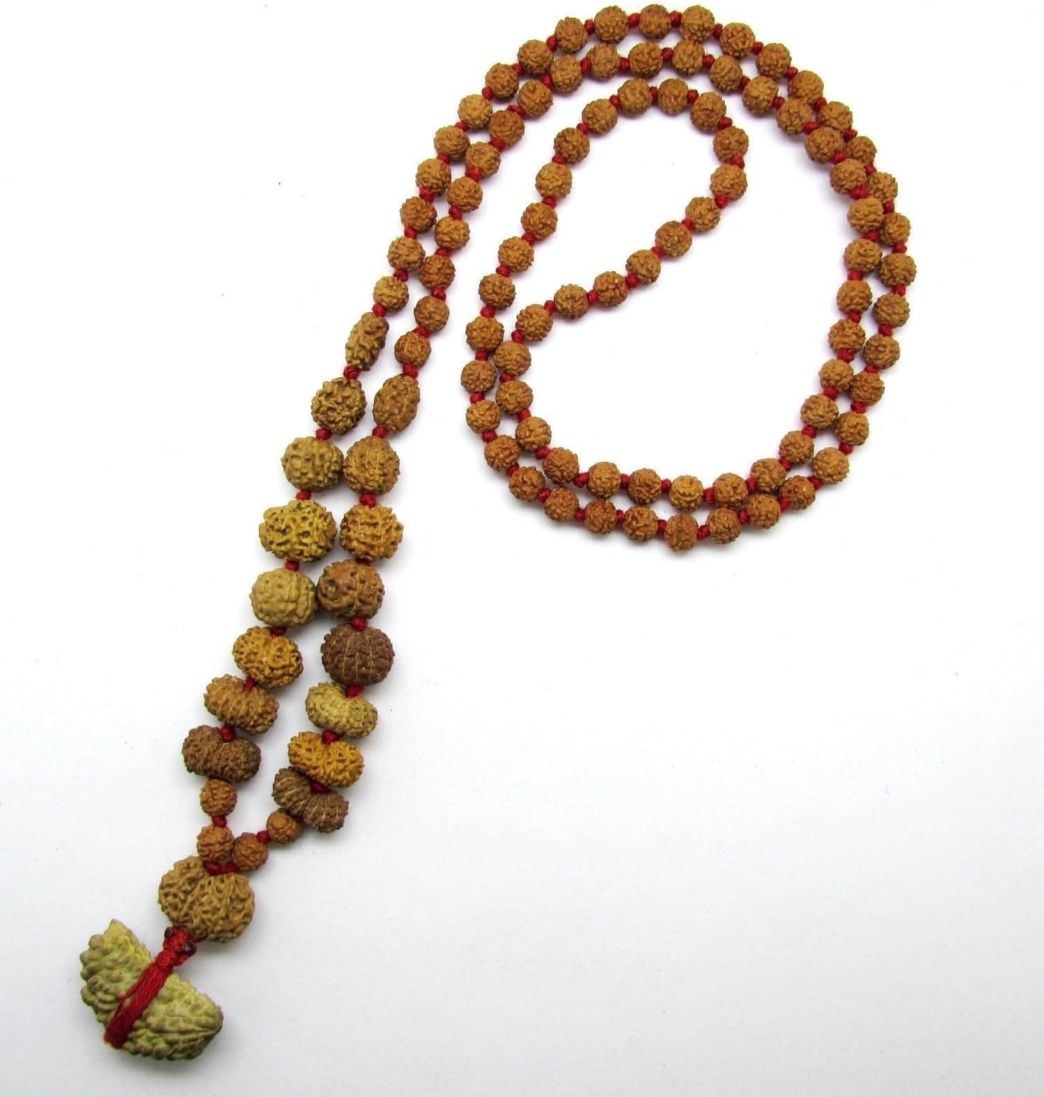 Rudraksha Power Siddha Mala (1-16 Mukhi) Gauri-Shankar,Ganesha Rudraksh-109 bead