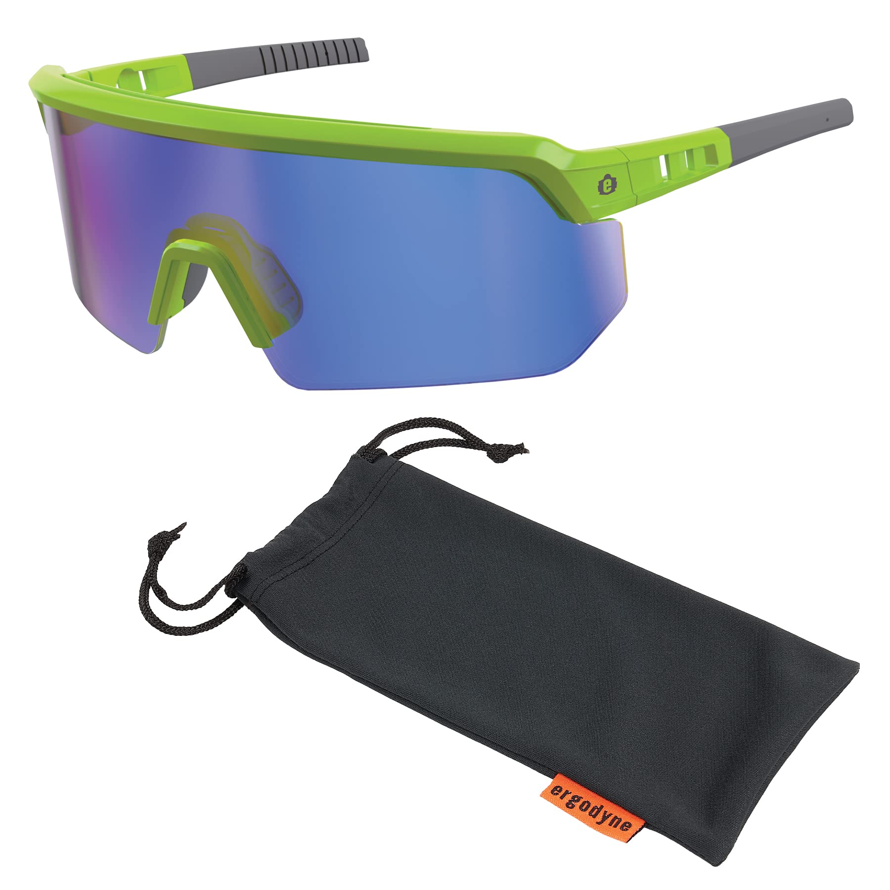 Ergodyne Skullerz Aegir Anti-scratch & Enhanced Anti-fog Safety Glasses, Sunglasses - Mirrored Lenses Gafas de seguridad antiarañazos y antivaho Unisex adulto (Pack de 1)