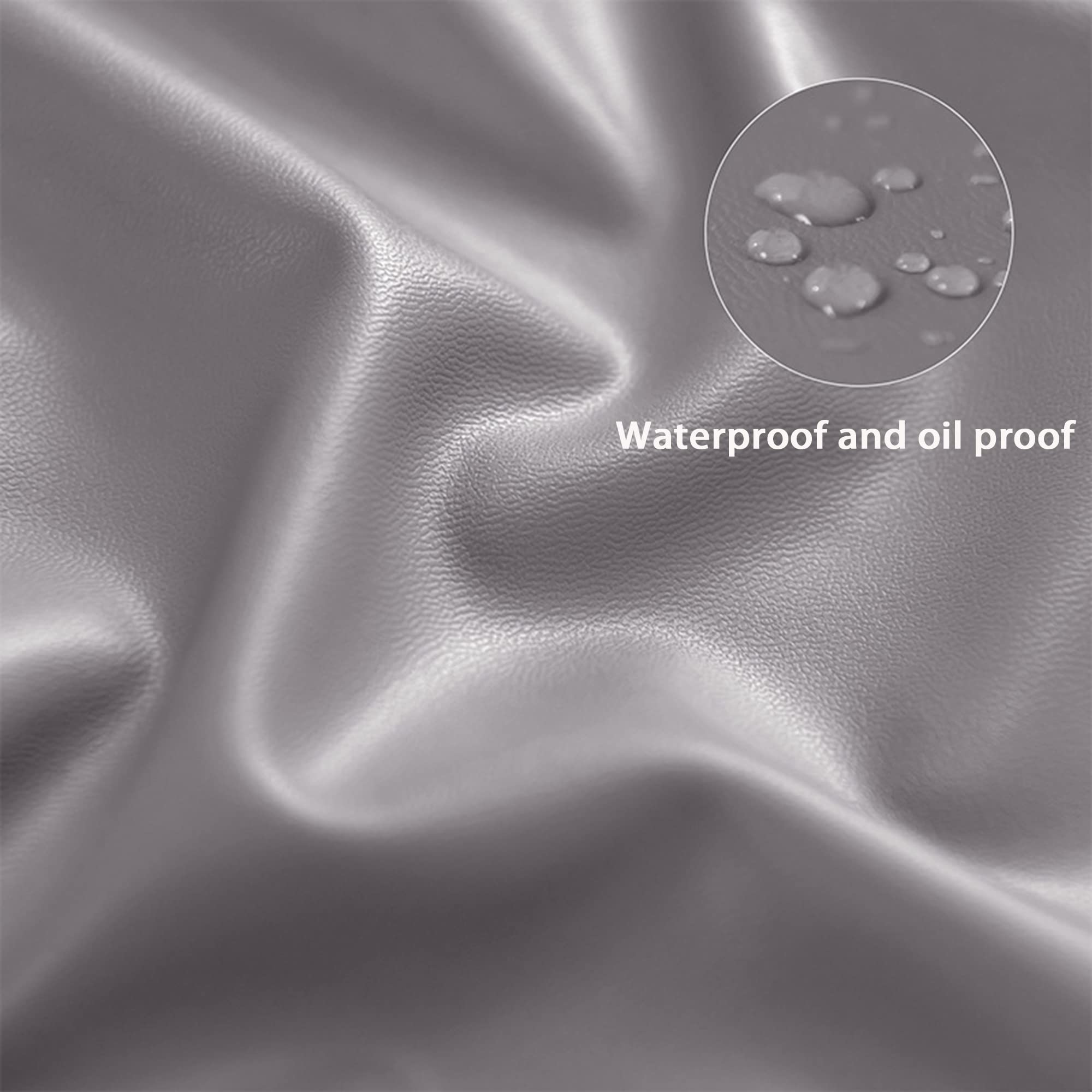 Set di 4 coprisedie in pelle sintetica elasticizzata, protezione impermeabile e oleorepellente, universali, per sala da pranzo, cucina, hotel, banchetti, grigio chiaro