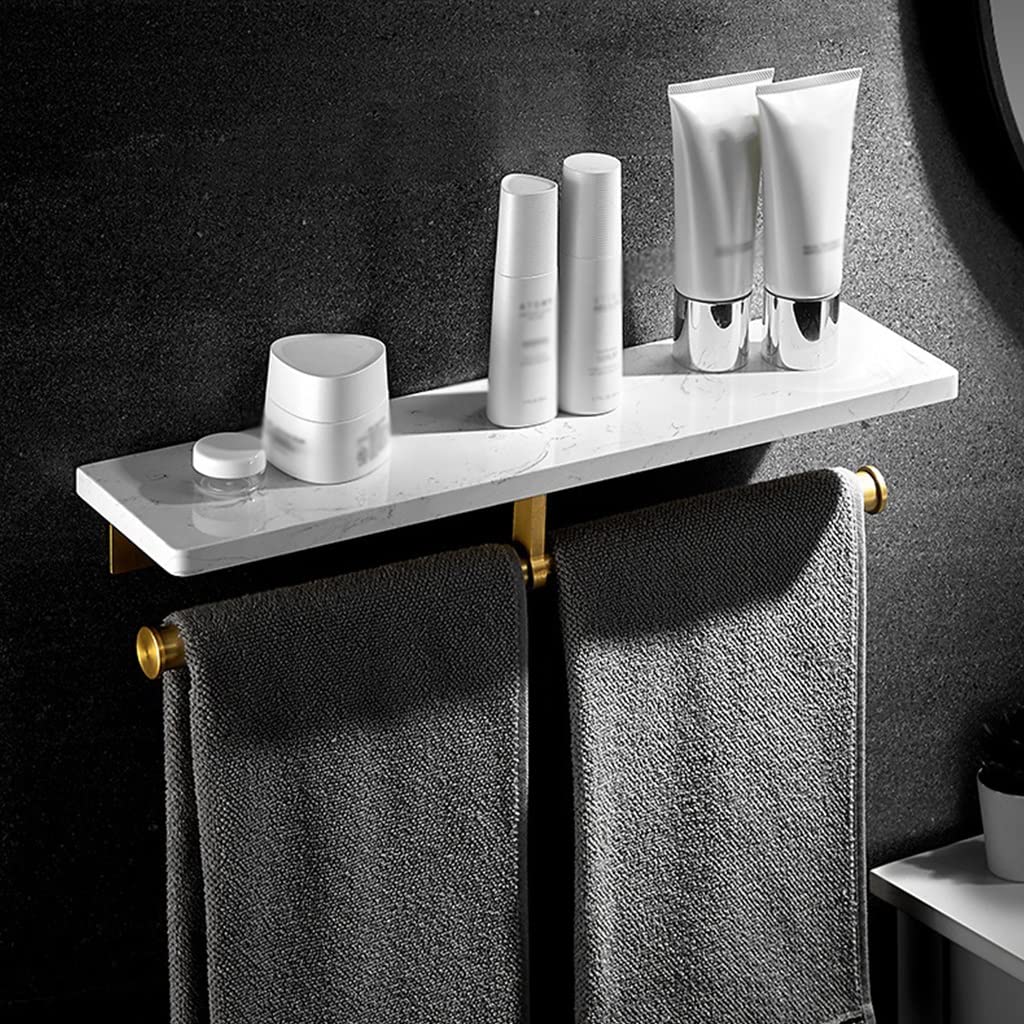 Shower Shelf Racks Bathroom Shelf Organizer Storage Rack Marble Wall-Mounted Bathroom Toilet Washstand Storage Towel Rack Shower Caddy