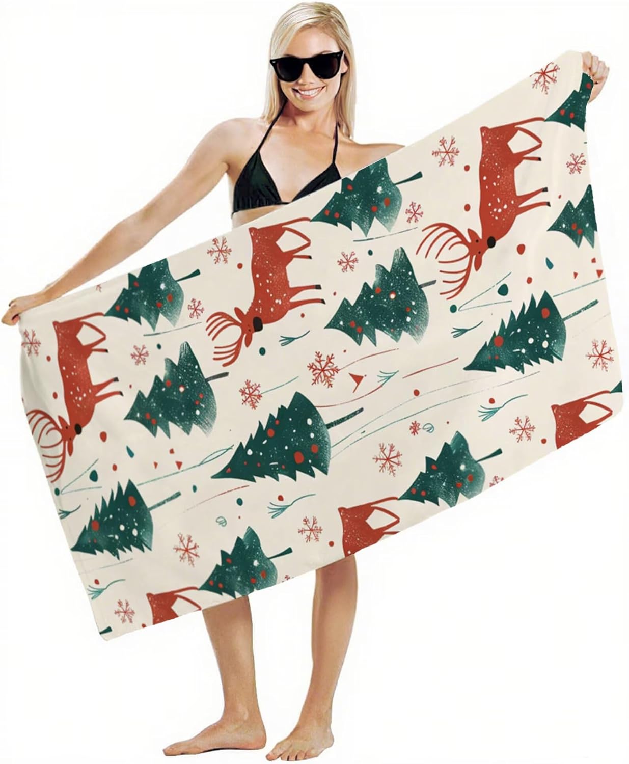 Beach Towel 100x180cm Bath Towels, Quick Dry Microfiber Towel, Sand Free, Super Absorbent, Lightweight, Compact Design, Towels for Bathroom Travel, Pool, Gym, Camping, Beach Vacation Essentials A2-835